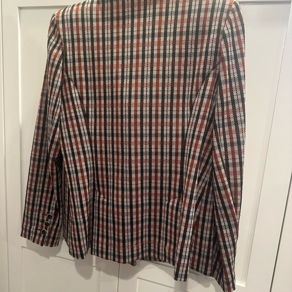 CAbi Jazzy Jacket-Toffee Plaid Blazer Sz M Preppy Office Old Money Academia - Picture 5 of 11